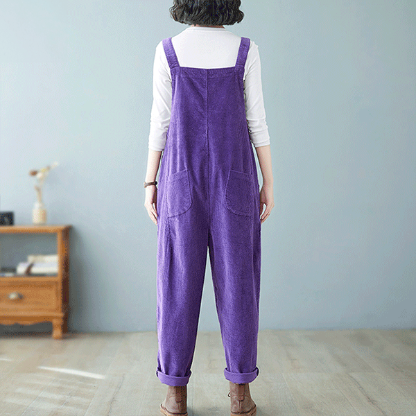 Violet Velvet Overalls