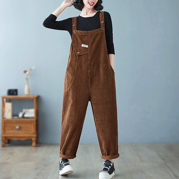 Velvet Overalls Chestnut