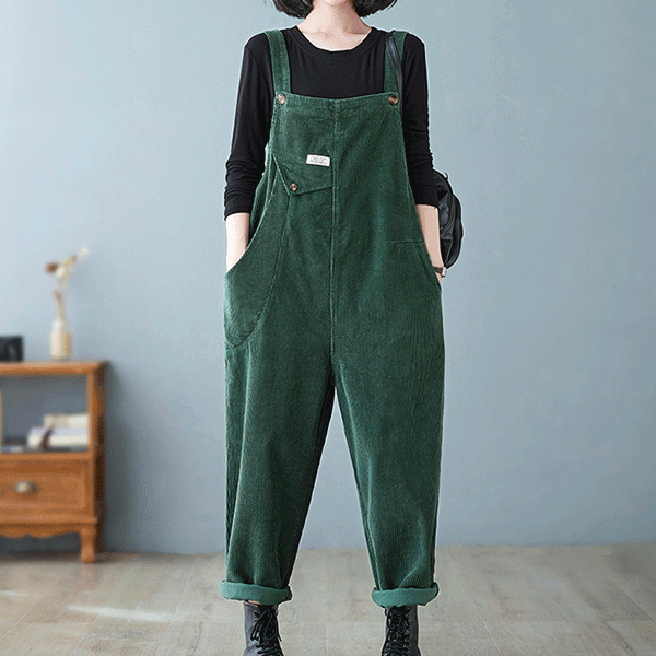Women's Velvet Overalls