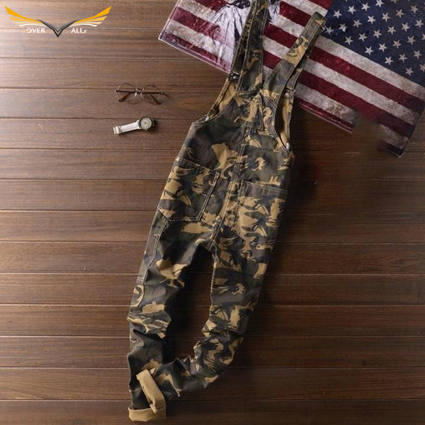 Army Camo Bib Overalls
