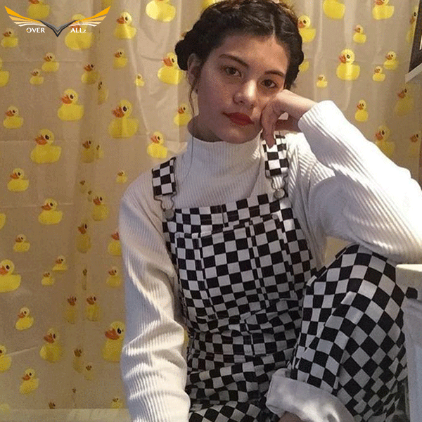 Black and White Overalls