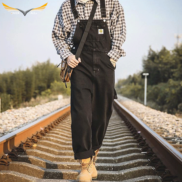 Black Denim Overalls