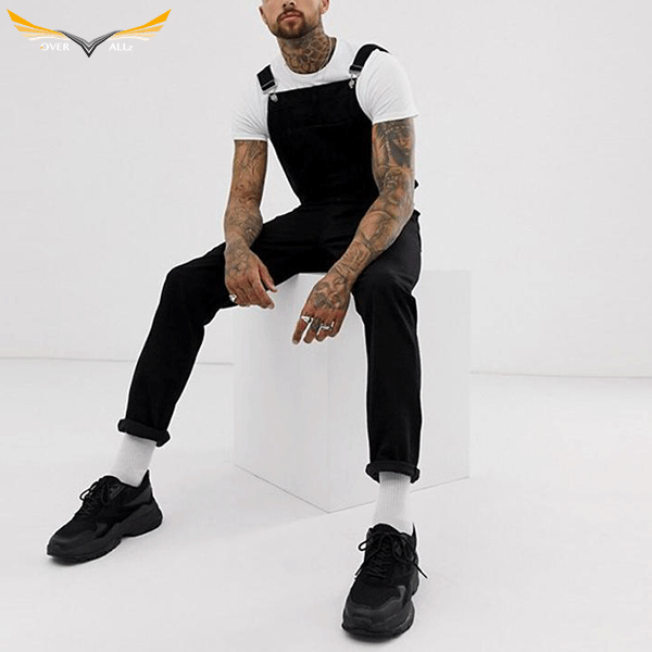 Black Denim Overalls