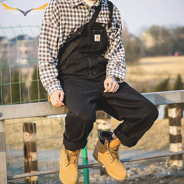 Black Jean Overalls