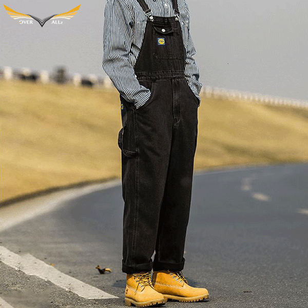 Black Label Overalls with Suspenders