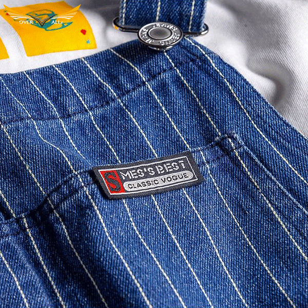 Blue and White Striped Coveralls