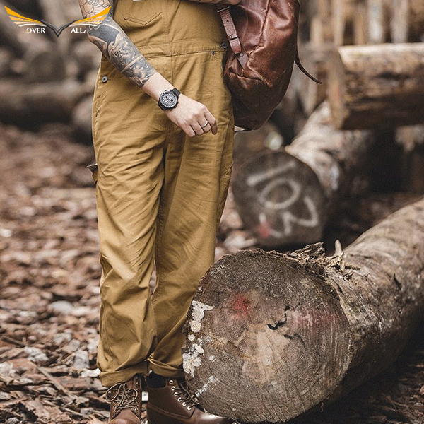 Brown Velvet Overalls