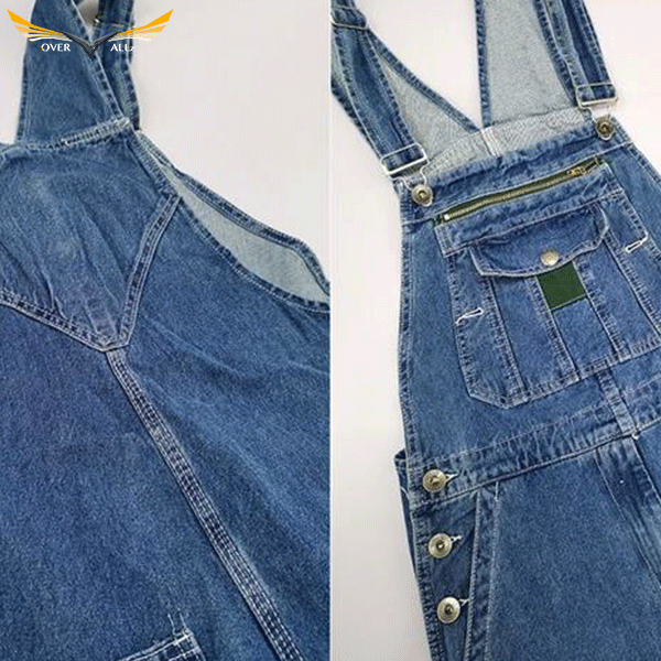 Denim Bib Overalls with Suspenders