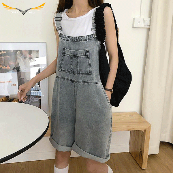 Grey Overall Shorts