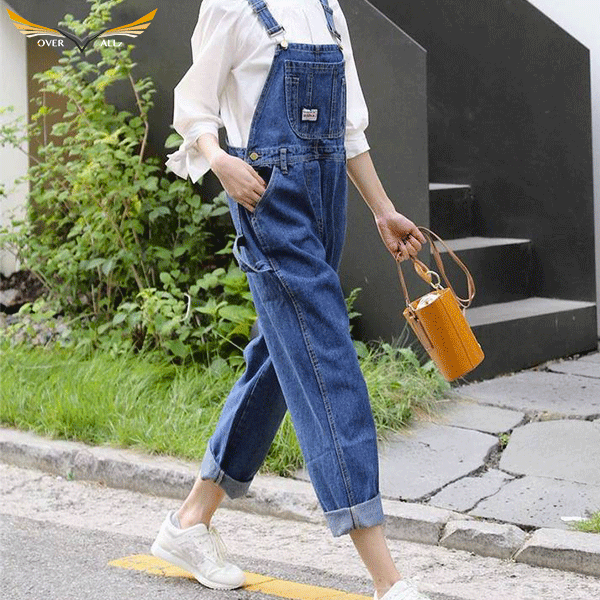 Womens blue sales jean bibs