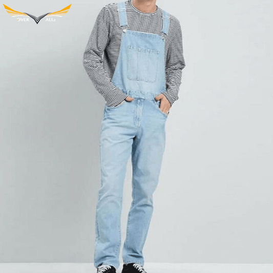 Light Blue Denim Overalls Mens