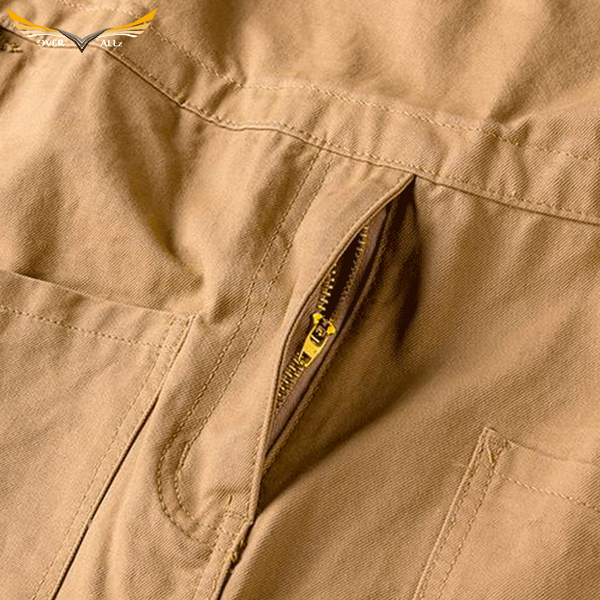 Men's Beige Work Overalls