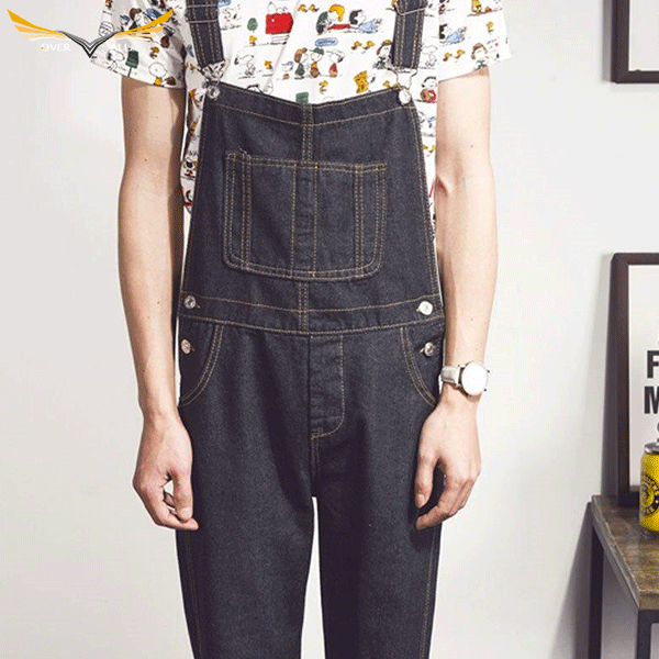 Men's Black Bib Overalls