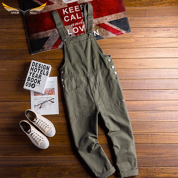 General Army Green Fashion Overalls