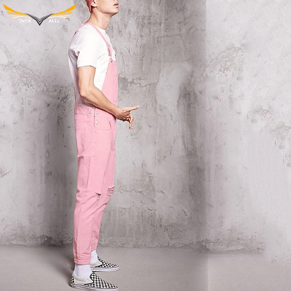 Pink Denim Bib Overalls