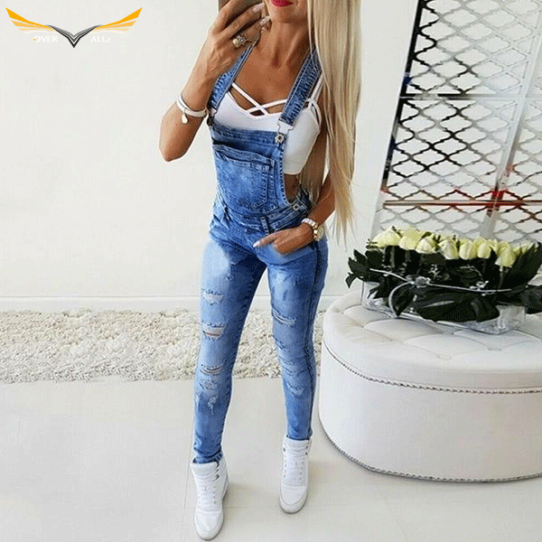 Slim Denim Overalls