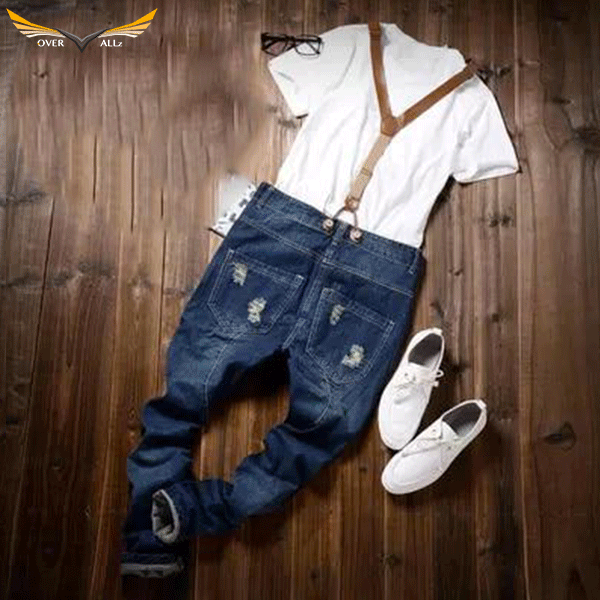 Slim Fit Dungarees Dark Blue