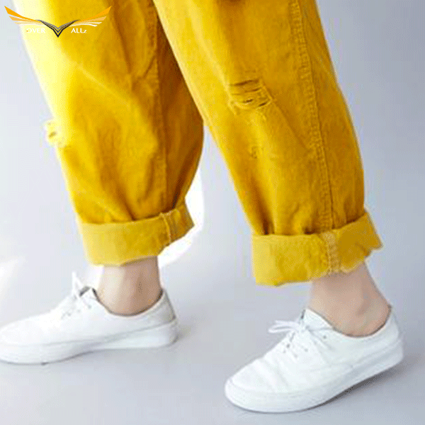 Vintage Yellow Overalls with Hem