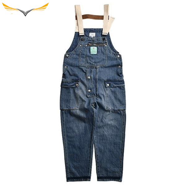 Wide Leg Blue Jean Overalls