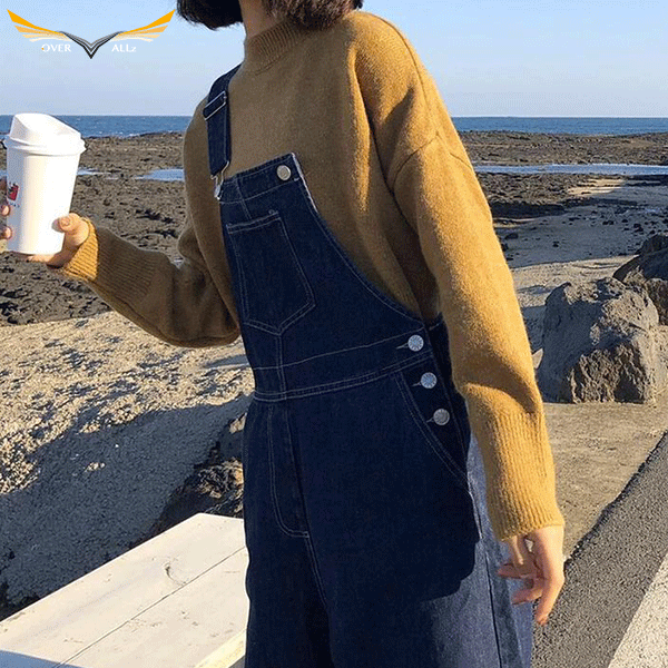 Womens Large Denim Overalls