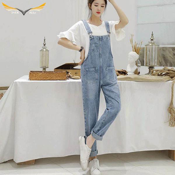 Womens Light Bluejeans Overalls