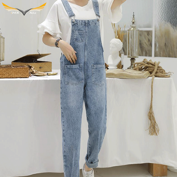 Womens Light Denim Overalls
