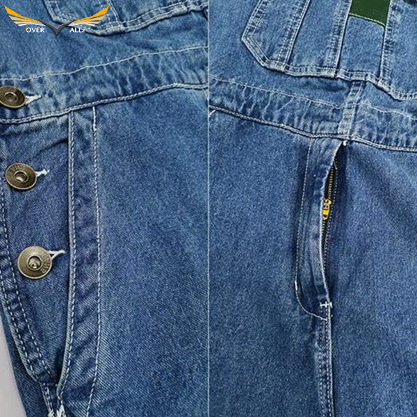 Zip Denim Bib Overalls