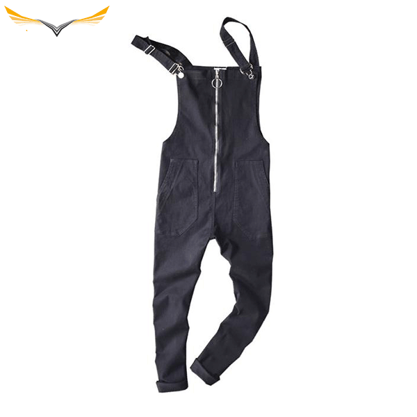 Zipper Front Overalls