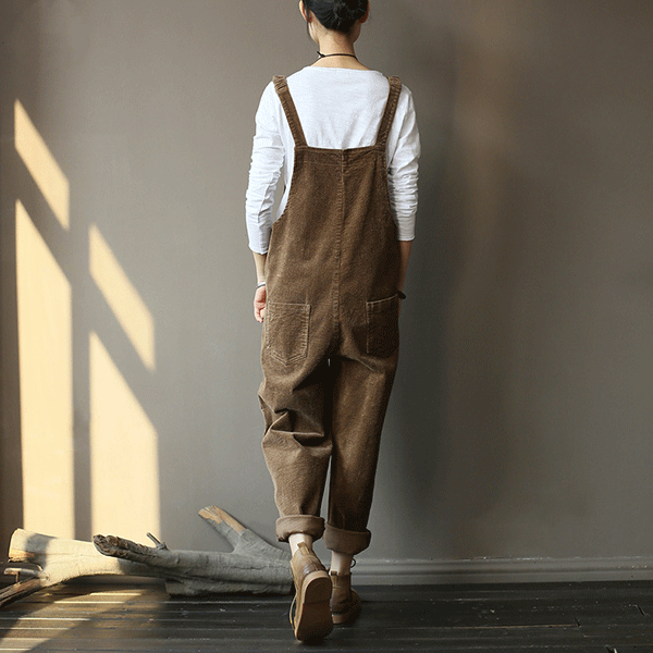 Women's Velvet Overalls