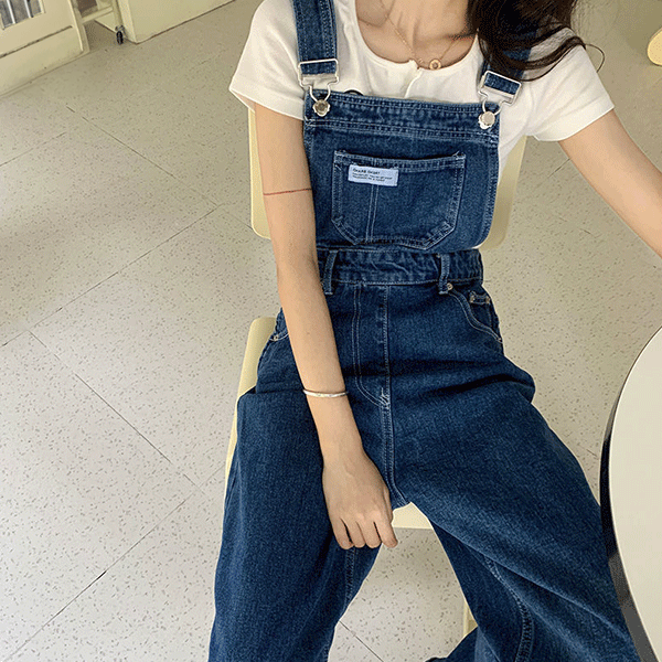 Women's Denim High Waist Overalls