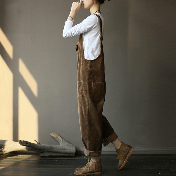 Women's Brown Overalls