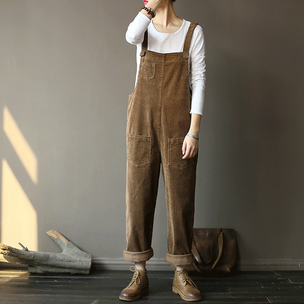 Women's Velvet Corduroy Overalls