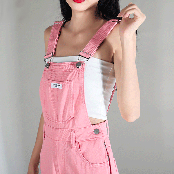 Women's Pink Candy Overalls