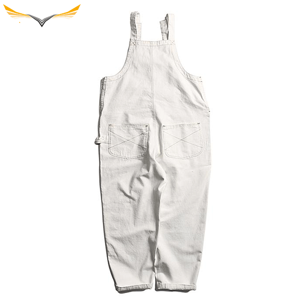 Baggy White Overalls