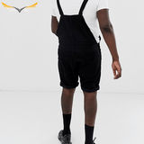 Black Ink<br> Overall Shorts