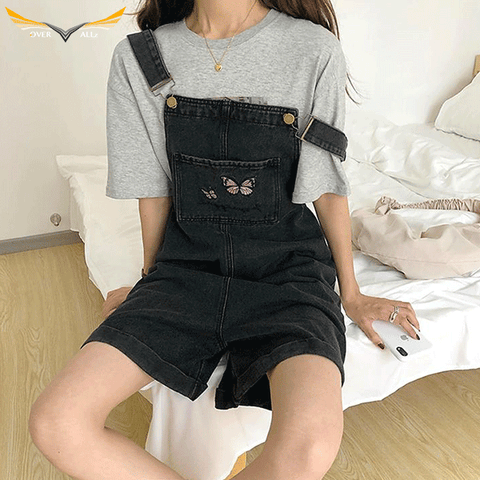 Black Butterfly Overalls