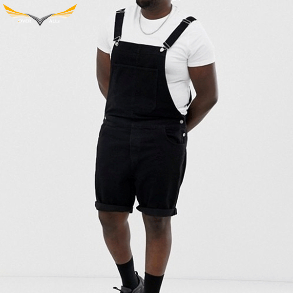 Black Ink Overall Shorts