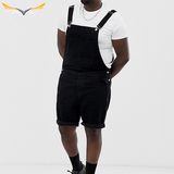 Black Ink<br> Overall Shorts