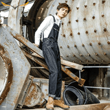 Black Overall Jeans with Suspenders
