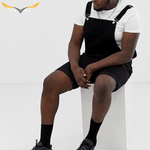 Black Overall Shorts