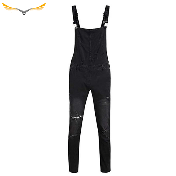 Ripped black 2025 overalls mens