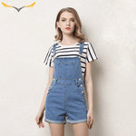 Blue Jean Overall Shorts