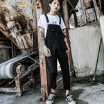 Dark Overalls Street Style