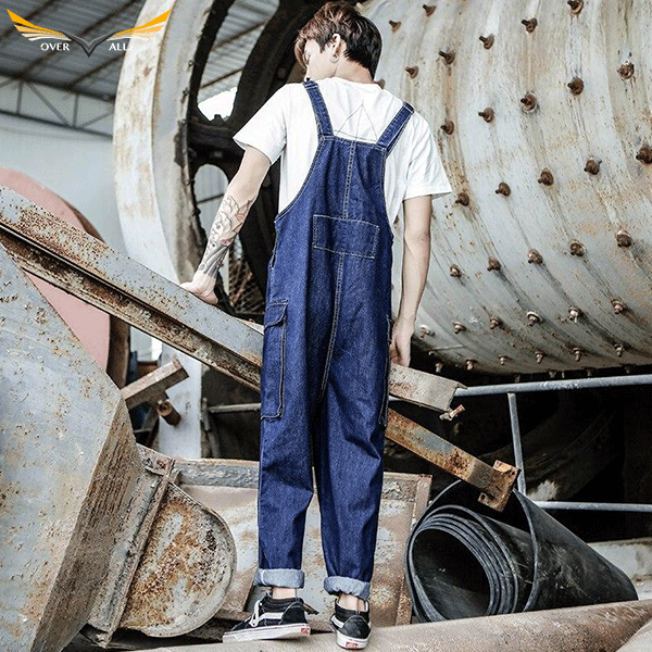 Loose fit 2025 denim overalls