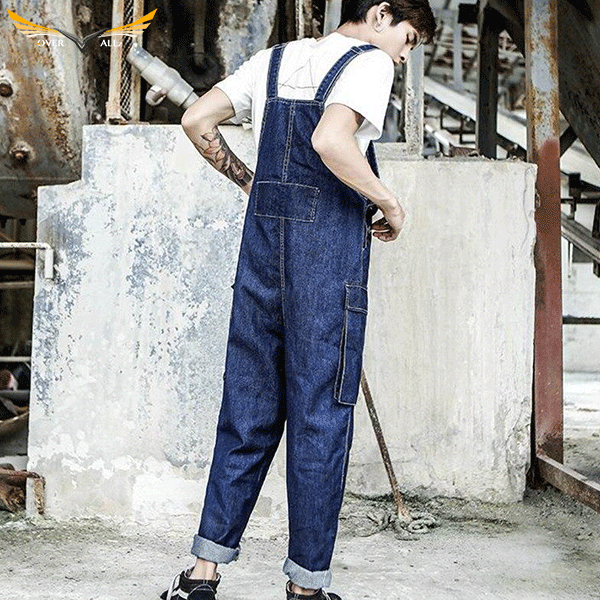 Loose fit 2025 denim dungarees