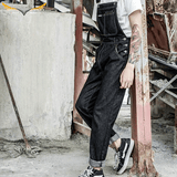 Men's Black Overall Jeans