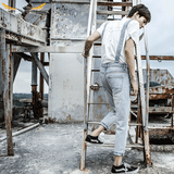 Men's Light Blue Jean Overalls
