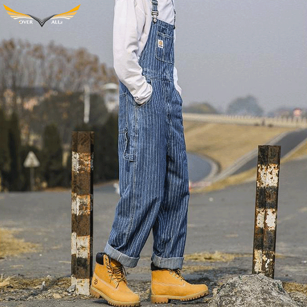 Railroad Stripe Bib Overalls