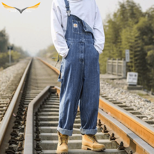 Railroad Stripe Overalls