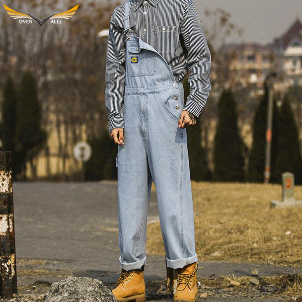 Striped Bib Overalls for Men